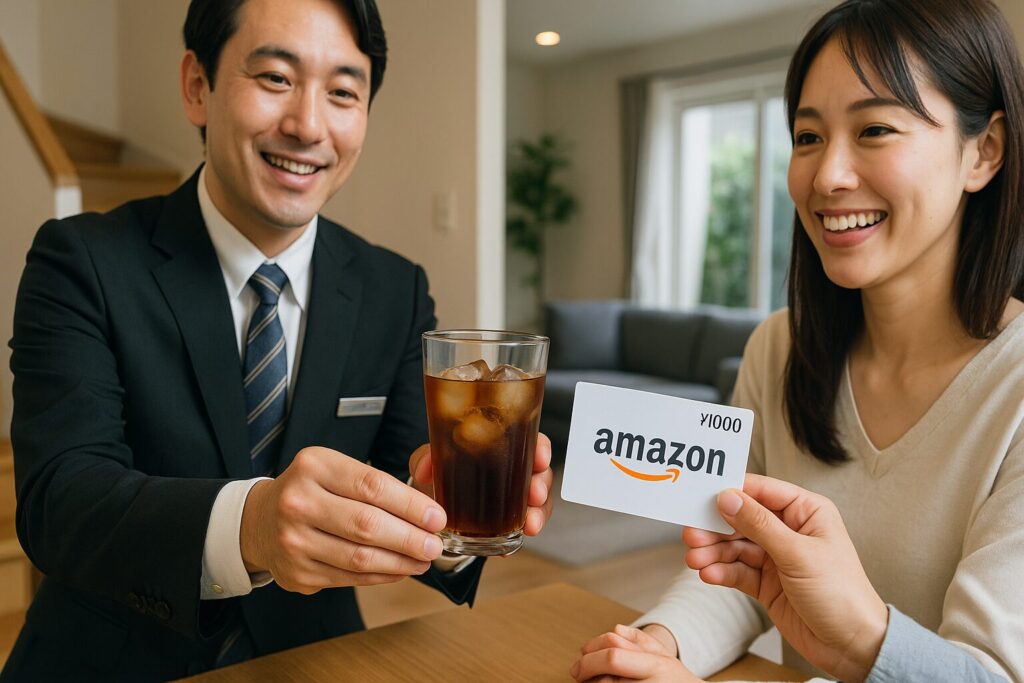 内覧時にドリンクとAmazonギフト券1,000円分をプレゼントします。