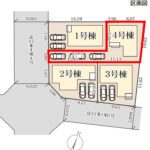 仲介手数料無料_うるま市江洲_区画図_4号棟