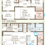 仲介手数料無料_うるま市江洲_間取図_1号棟