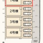 仲介手数料無料_南城市佐敷字新里_区画図_1号棟