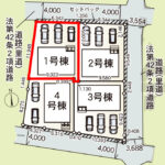 仲介手数料無料_南風原町津嘉山_区画図_1号棟