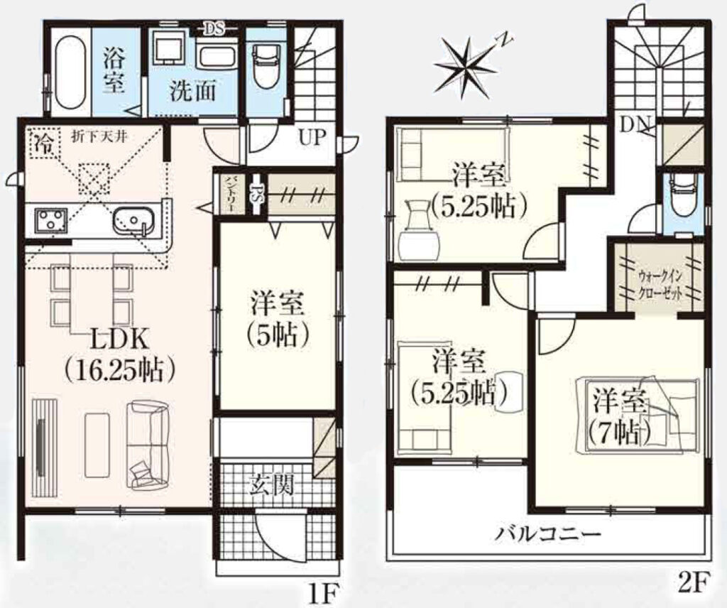 仲介手数料無料_金武町屋嘉_間取図_1号棟