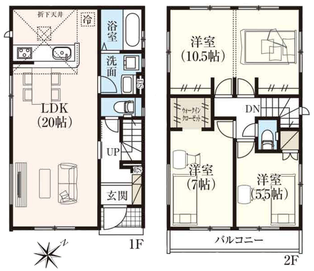 仲介手数料無料_金武町屋嘉_間取図_2号棟