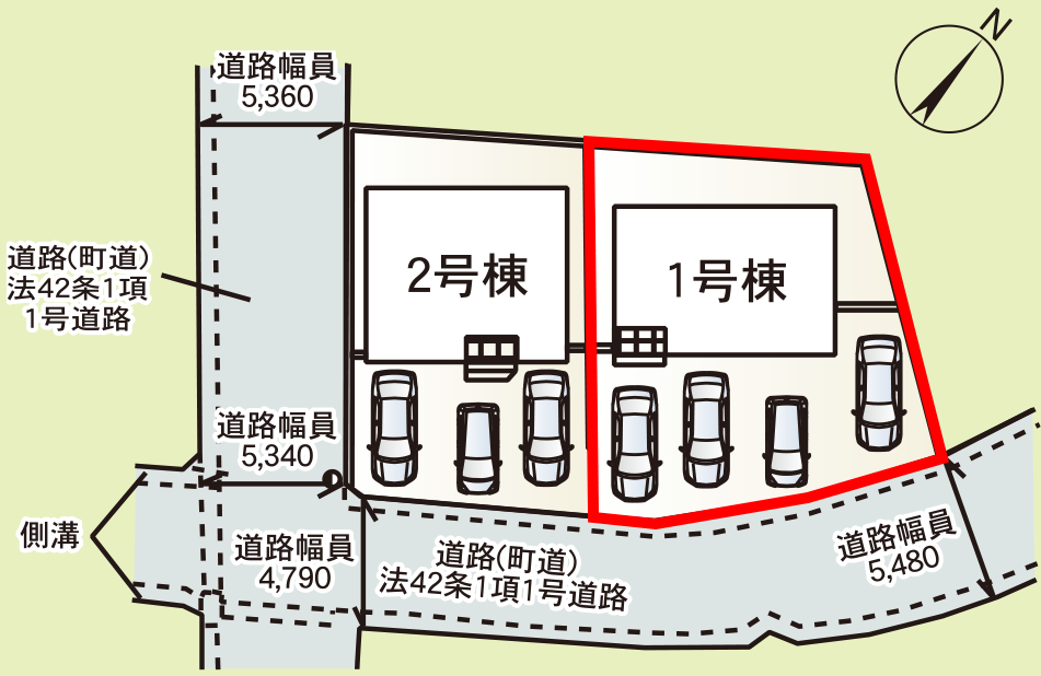 仲介手数料無料_与那原町板良敷1号棟_区画図