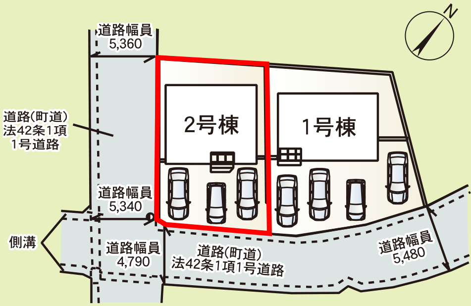仲介手数料無料_与那原町板良敷2号棟_区画図