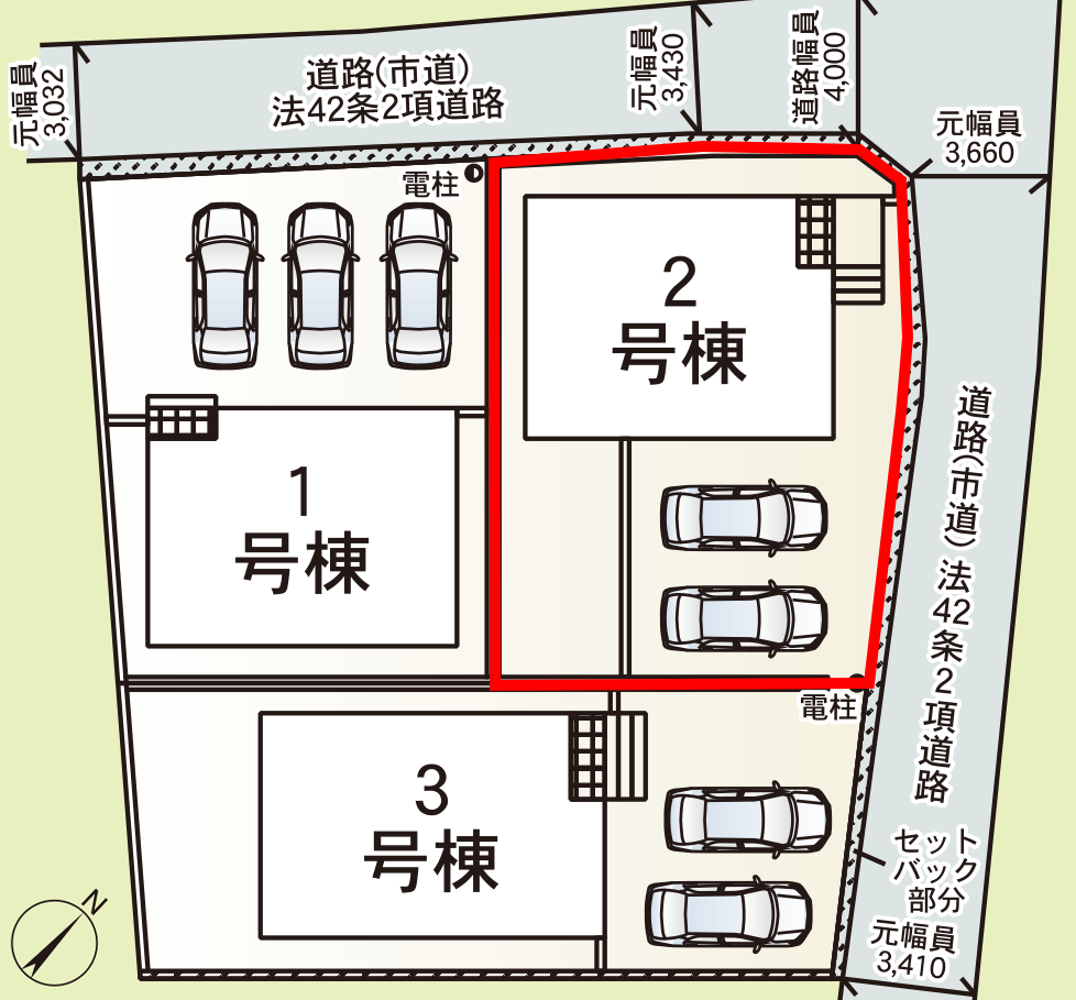 仲介手数料無料_中城村添石_区画図_2号棟