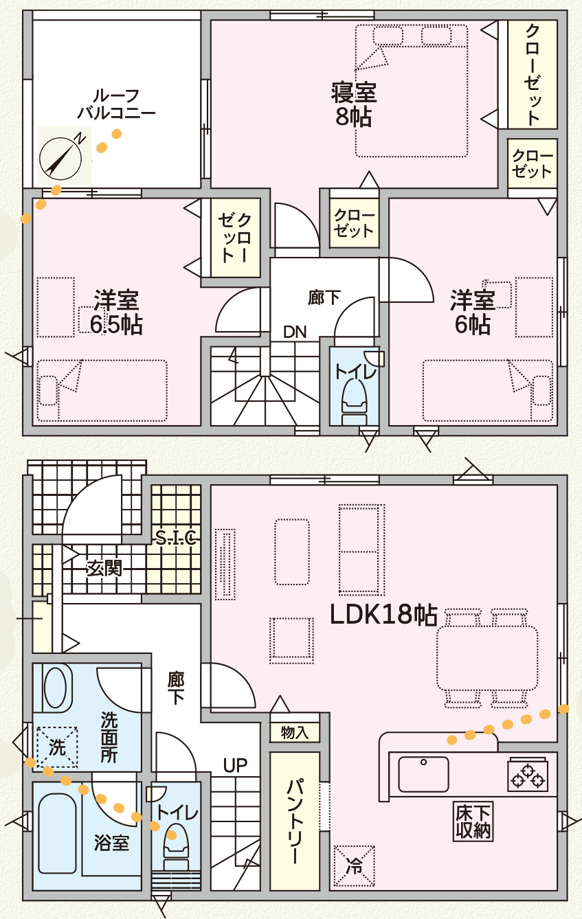 仲介手数料無料_中城村添石_間取図_1号棟