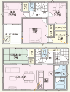 仲介手数料無料_中城村添石_間取図_3号棟