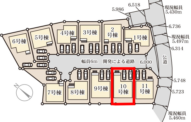 仲介手数料無料_八重瀬町具志頭lg_区画図_10号棟