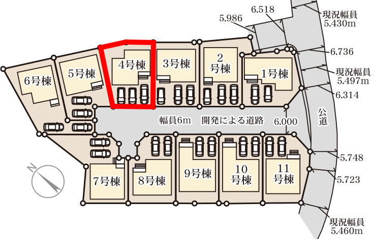 仲介手数料無料_八重瀬町具志頭lg_区画図_4号棟