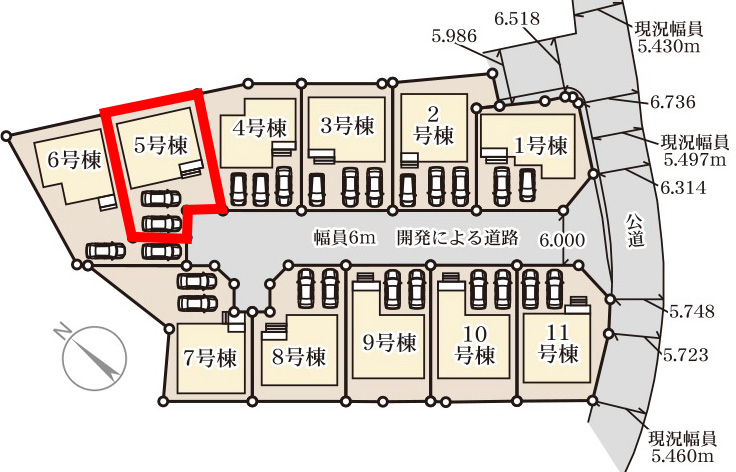 仲介手数料無料_八重瀬町具志頭lg_区画図_5号棟