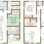 仲介手数料無料_八重瀬町座波_間取図_2号棟