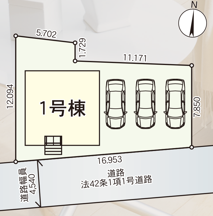 仲介手数料無料_南城市佐敷仲伊保第4__区画図_1号棟