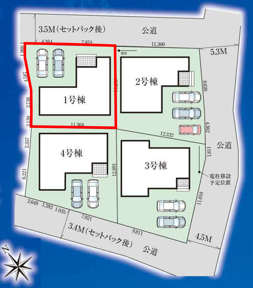 仲介手数料無料_南城市玉城字糸数3_区画図_1号棟