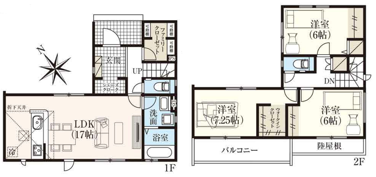 仲介手数料無料_南城市玉城字糸数3_間取図_1号棟