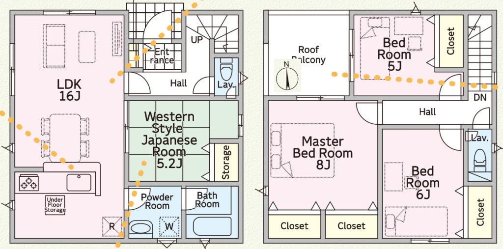 仲介手数料無料_南風原町宮平_間取図_1号棟