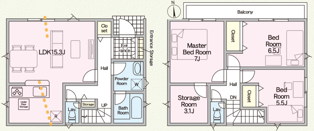 仲介手数料無料_南風原町津嘉山_間取図_2号棟