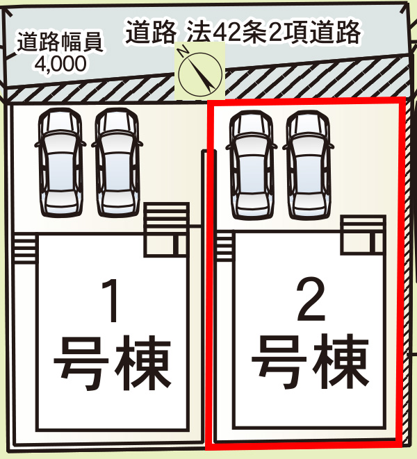 仲介手数料無料_宜野湾市大山2.2_区画図