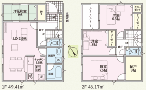 仲介手数料無料_宜野湾市大山2.2_間取図