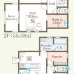 仲介手数料無料_沖縄市園田2_間取図_1号棟