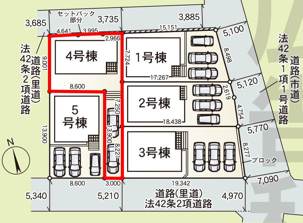 仲介手数料無料_糸満市大度_区画図_4号棟