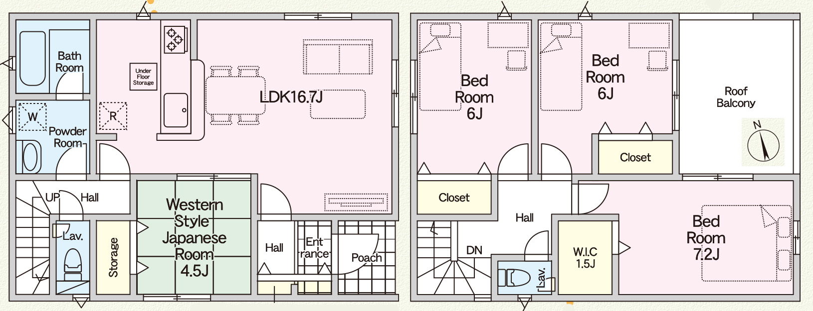 仲介手数料無料_糸満市大度_間取図_1号棟