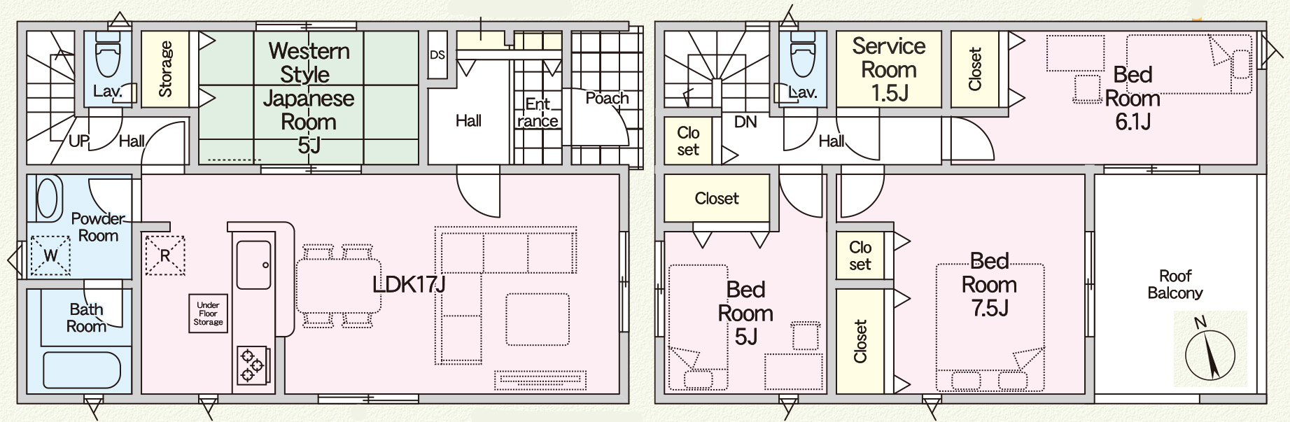 仲介手数料無料_糸満市大度_間取図_2号棟