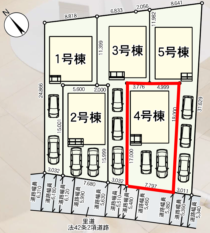 仲介手数料無料_糸満市宇江城2_区画図_4号棟