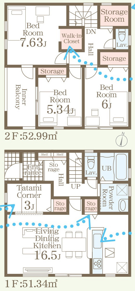 仲介手数料無料_豊見城市伊良波_間取図_2号棟