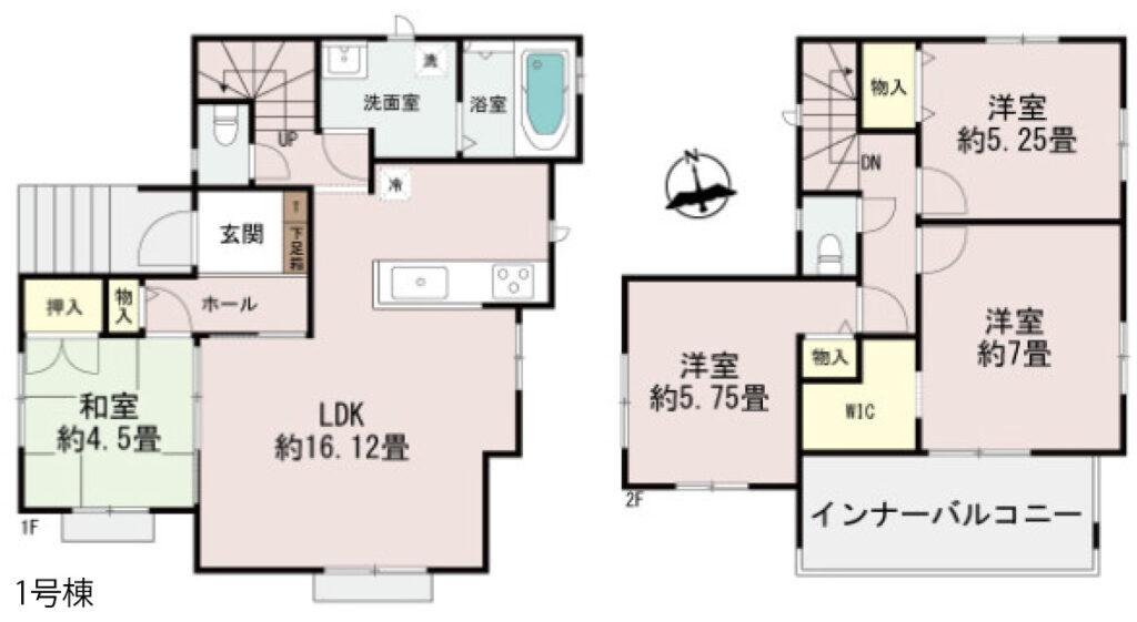 浦添市牧港1号棟ハートフルタウンの間取図