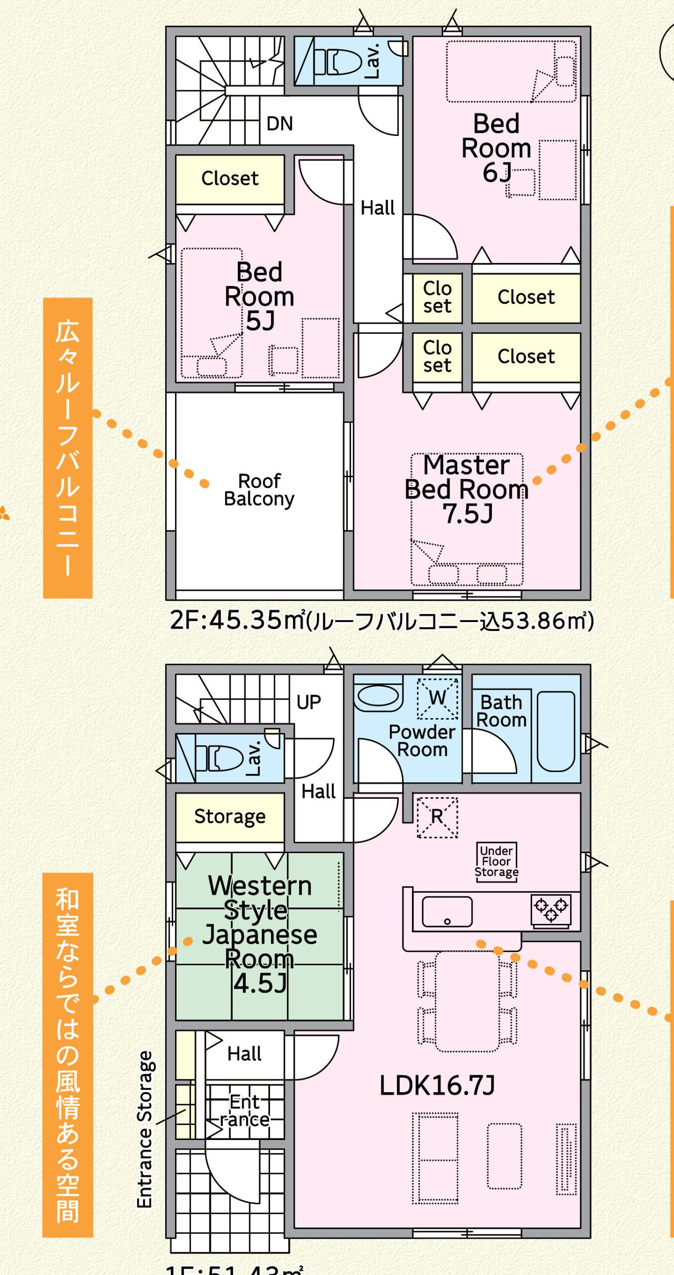 宜野湾市上原 第1期6号棟 クレイドルガーデン 間取図