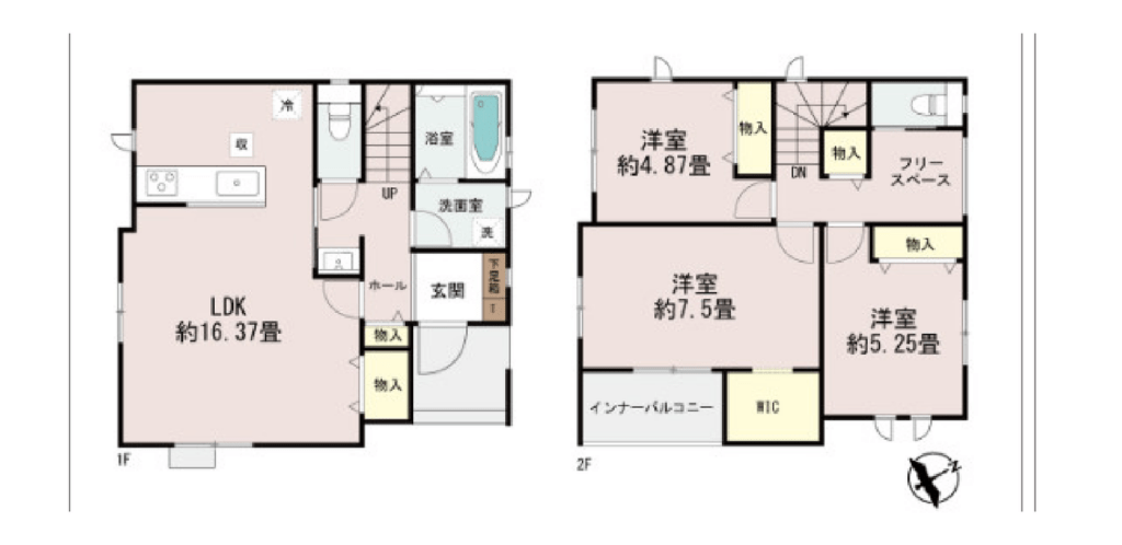 宜野湾市大謝名 A号棟 間取図