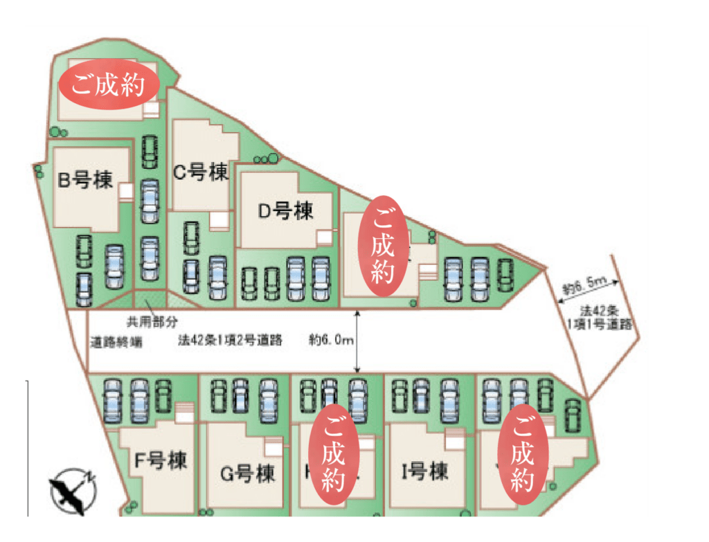 仲介手数料無料 沖縄｜豊見城市金良Ⅲ B号棟 区画図｜レキオスハウジング
