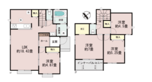豊見城市金良Ⅲ B号棟 間取図