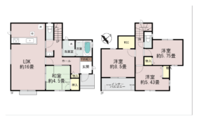 豊見城市金良Ⅲ D号棟 間取図