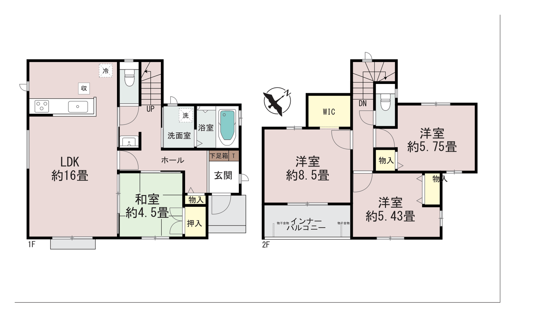豊見城市金良Ⅲ D号棟 間取図