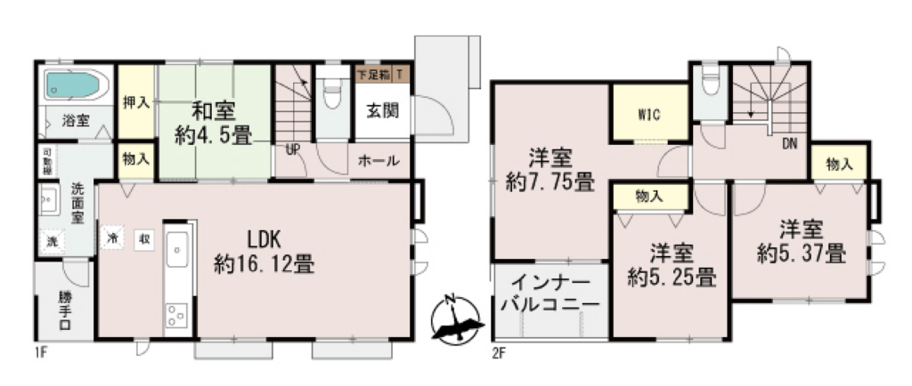 読谷村喜名273 A号棟 間取図（4LDK・LDK約16.12帖）