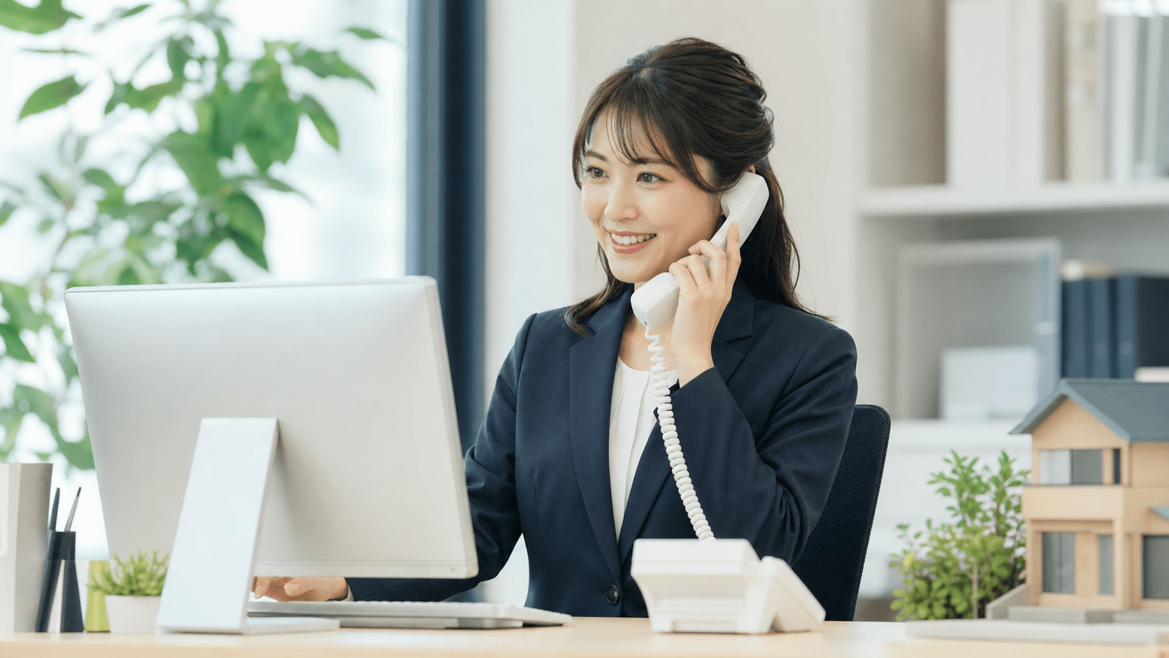 笑顔で相談対応するスタッフ