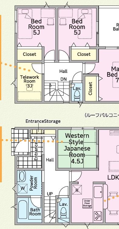 南城市佐敷字伊原第2期3号棟 間取図
