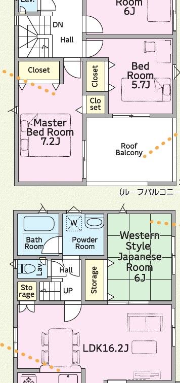 南城市佐敷字伊原第2期4号棟 間取図